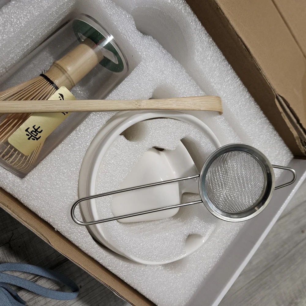 5pcs Gift Box Japanese Matcha Whisk Set, Cute Pattern Matcha Kit Includes Matcha